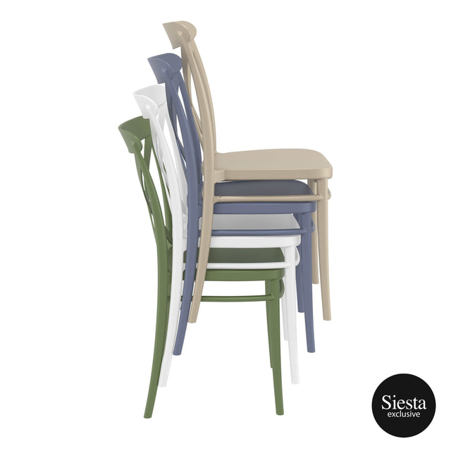 9 Piece Balcony Setting with Cross Chairs