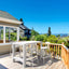 5 Piece Outdoor Bar Table Setting with Cross Barstools