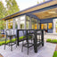 5 Piece Outdoor Bar Table Setting with Victor Barstools