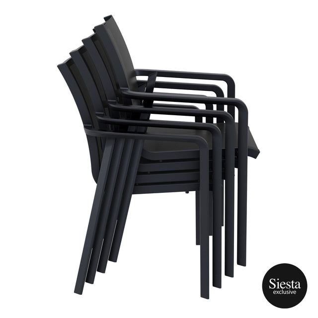 7 Piece Patio Dining Setting with Pacific Armchairs