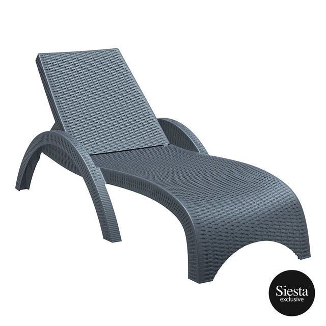 Resin Rattan Sun Lounger 3 Piece Package with Tequila Side Table