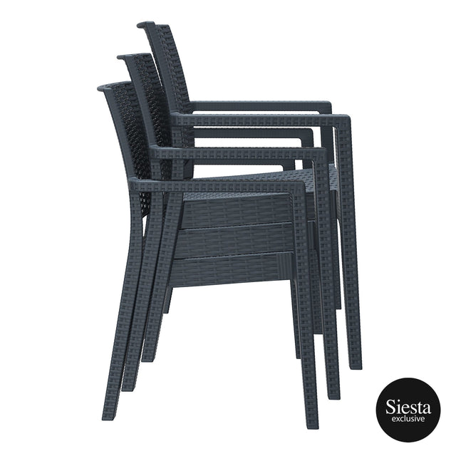 5 Piece Resin Rattan Outdoor Table Setting