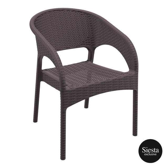 Tahiti 6 Seater Resin Rattan Dining Setting with Panama Chair