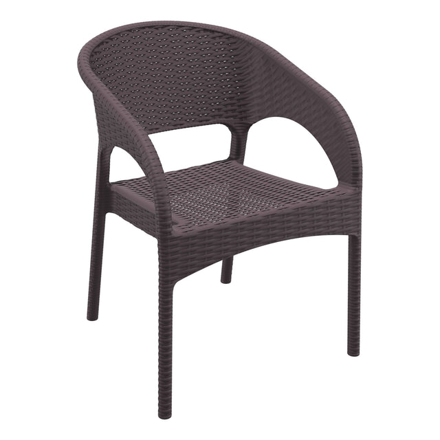 Resin Rattan 3 Piece Chat Setting with Panama Armchair