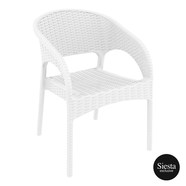 Tahiti 6 Seater Resin Rattan Dining Setting with Panama Chair